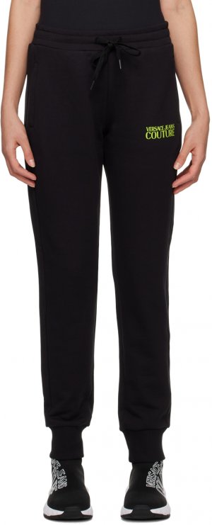 Черные брюки для отдыха с принтом Versace Jeans Couture