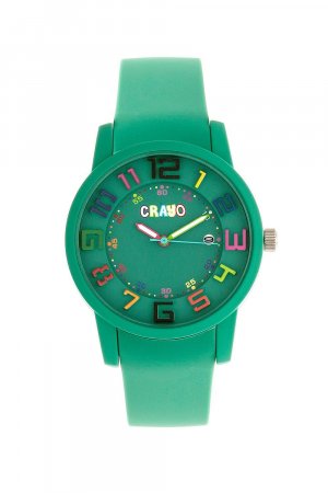 Часы унисекс Festival с датой , зеленый Crayo