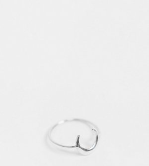 Серебряное кольцо с полумесяцем -Серебристый Kingsley Ryan Curve