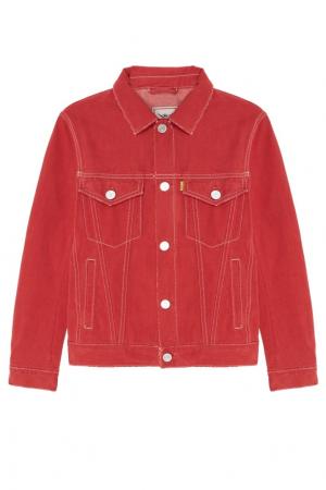 Красная джинсовая куртка GRUNGE JOHN ORCHESTRA. EXPLOSION. Цвет: красный