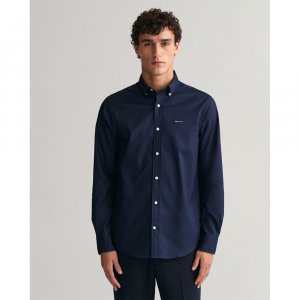 Рубашка с длинным рукавом Reg Pinpoint Oxford, синий Gant