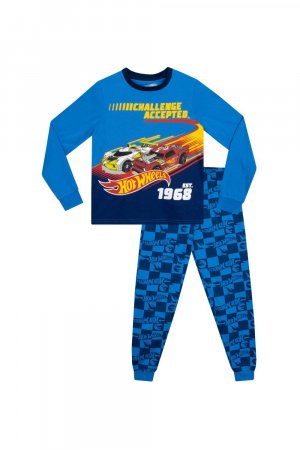 Пижамы с длинными рукавами , синий Hot Wheels