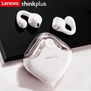 XT61 Bluetooth-наушники, мягкие спортивные беспроводные наушники-клипсы, стереозвук, шумоподавление, наушники-вкладыши для звонков HD с микрофоном Lenovo