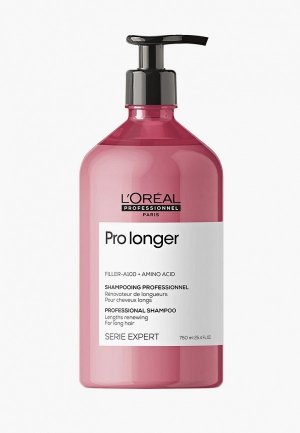 Шампунь LOreal Professionnel L'Oreal Serie Expert Pro Longer для восстановления волос по длине, 750 мл. Цвет: прозрачный