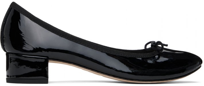 Черные туфли на каблуках от Camille , цвет Noir Repetto