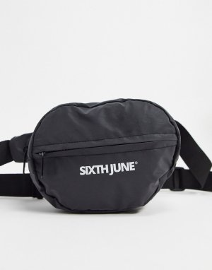 Черная сумка-кошелек на пояс -Черный Sixth June