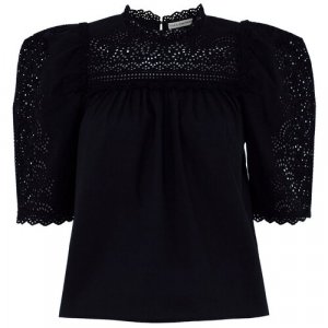 Блуза, размер 6, черный Ulla Johnson. Цвет: черный