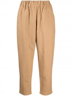 Укороченные брюки с эластичным поясом Woolrich. Цвет: коричневый