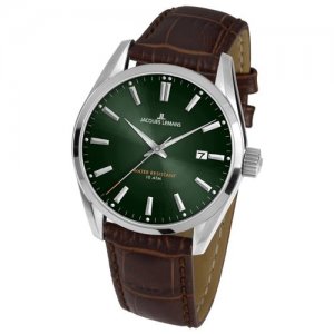 Наручные часы JACQUES LEMANS Classic, коричневый, зеленый. Цвет: коричневый