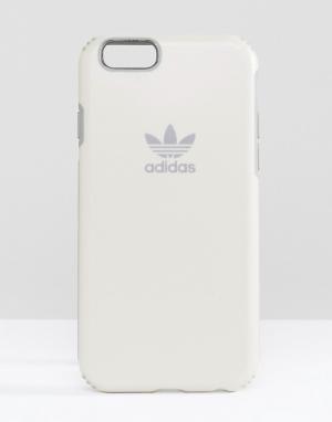 Серый чехол для iPhone 6/6s adidas Originals. Цвет: белый