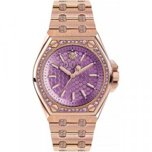 Наручные часы PWJAA0922, фиолетовый, золотой PHILIPP PLEIN. Цвет: фиолетовый/розовый-фиолетовый/золотистый/розовый
