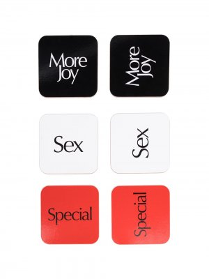 Набор пробковых подставок с логотипом More Joy. Цвет: черный