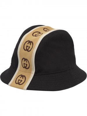 Шляпа с логотипом GG Gucci. Цвет: черный