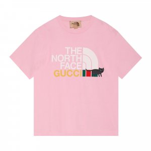 Футболка x North Face Светло-розовая Gucci