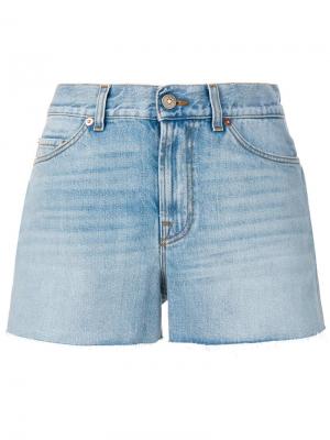 Джинсовые шорты с аппликацией Gucci. Цвет: синий