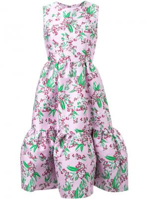 Жаккардовое платье Lucille Jonathan Saunders. Цвет: розовый и фиолетовый