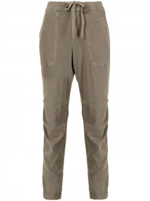 Драпированные брюки с кулиской James Perse. Цвет: коричневый