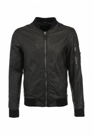 Куртка кожаная Gaudi GA629EMJW629. Цвет: черный