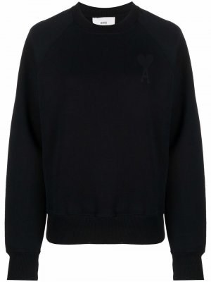 Ami de Coeur-embroidered sweatshirt Paris. Цвет: черный