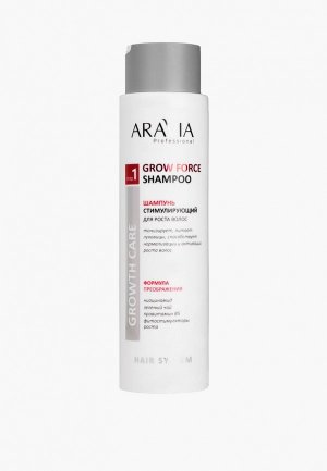 Шампунь Aravia Professional стимулирующий для роста волос Grow Force Shampoo 420 мл. Цвет: прозрачный