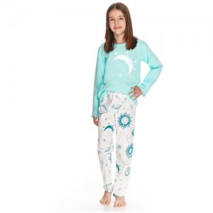 Пижама , размер 134, бирюзовый Taro. Цвет: бирюзовый