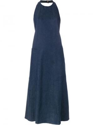 Джинсовое платье Julien David. Цвет: синий