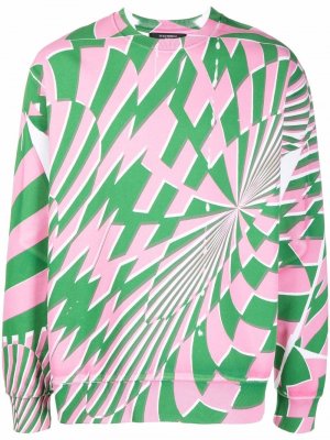 Толстовка с геометричным узором из коллаборации Ed Curtis Stella McCartney. Цвет: розовый