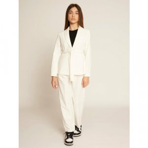 Пиджак , размер 158, белый to be too. Цвет: белый