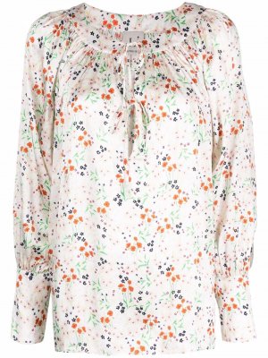 LAutre Chose блузка с завязками и цветочным принтом L'Autre. Цвет: белый