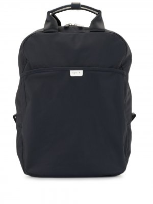 Рюкзак с нашивкой-логотипом agnès b.. Цвет: синий