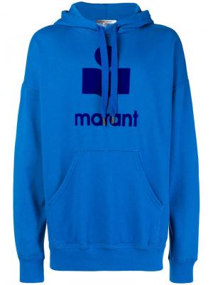 Пуловер с капюшоном и логотипом Isabel Marant. Цвет: синий