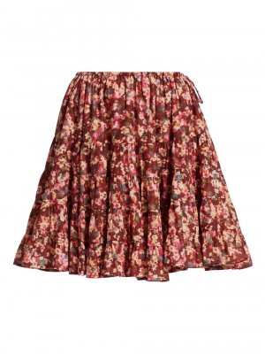 Ярусная мини-юбка Hill с цветочным принтом Merlette
