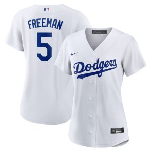 Женская белая майка Freddie Freeman Los Angeles Dodgers Replica Player Nike