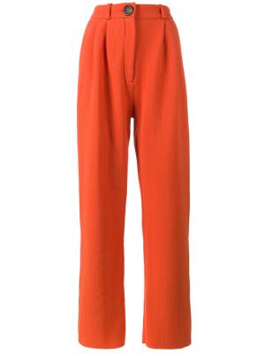 Широкие брюки с завышенной талией A.W.A.K.E.. Цвет: жёлтый и оранжевый
