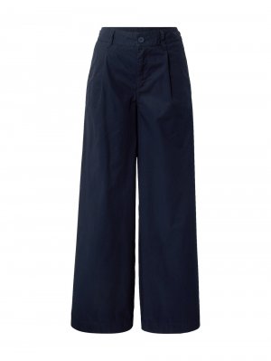 Широкие брюки со складками спереди S.Oliver, темно-синий s.Oliver