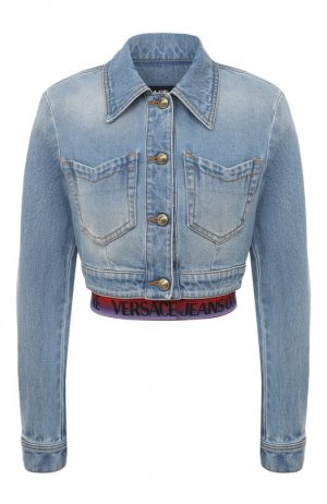 Джинсовая куртка Versace Jeans Couture. Цвет: голубой