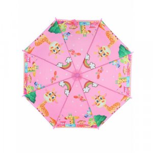 Зонт-трость , розовый ArtRain. Цвет: розовый