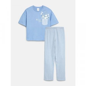Пижама , размер 122/128, голубой Acoola. Цвет: голубой