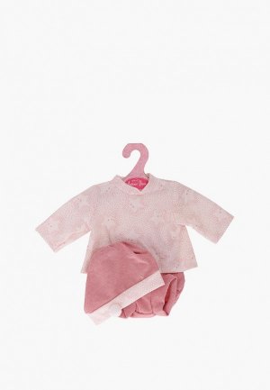 Одежда для куклы Munecas Dolls Antonio Juan 30 - 35 см, кофта со звездами, шорты, шапка. Цвет: розовый