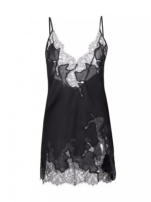 Мини-платье Giselle с кружевной комбинацией Kiki De Montparnasse, черный Montparnasse