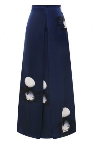 Шелковая юбка Kiton. Цвет: синий