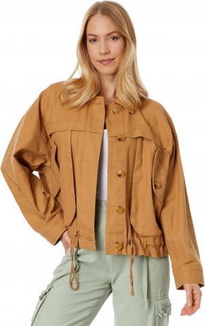 Куртка Linen Utility Jacket in A Game , цвет Camel Blank NYC