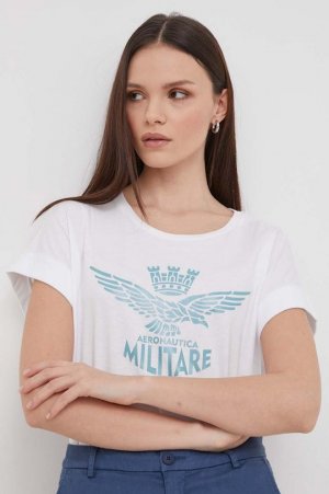 Хлопковая футболка , белый Aeronautica Militare