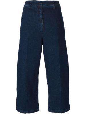 Укороченные широкие джинсы Nº21. Цвет: синий