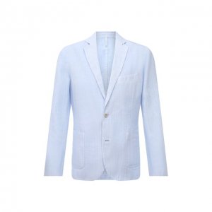 Льняной пиджак 120% Lino. Цвет: голубой