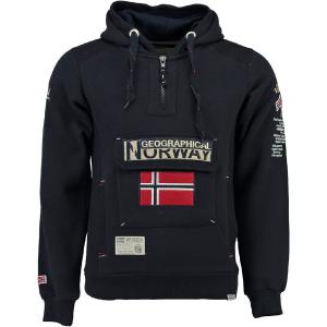 Свитшот с капюшоном GEOGRAPHICAL NORWAY. Цвет: синий морской,черный