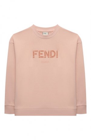 Хлопковый свитшот Fendi. Цвет: розовый