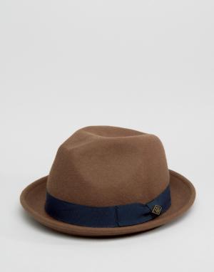 Мягкая фетровая шляпа верблюжьего цвета Rabbit Goorin. Цвет: коричневый