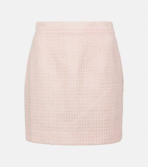 Твидовая мини-юбка букле , розовый Alessandra Rich