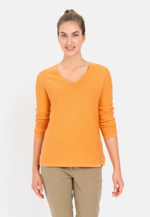 Вязаный свитер MIT V-AUSSCHNITT , цвет mandarine camel active